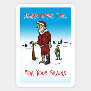 Zombie Santa Loves You Sticker